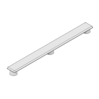 60-110-2 MODULAR SOLUTIONS POLYAMIDE PART<br>END CAP 180MM X 18.5MM LIGHT GRAY